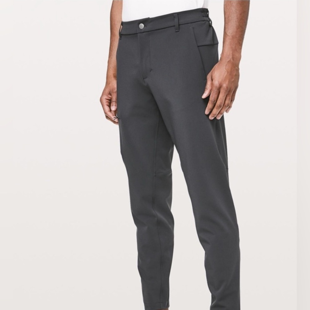 Lululemon Ever Alert Pants Gray ABC Panel Warpstreme Tapered Leg Mens Size 33